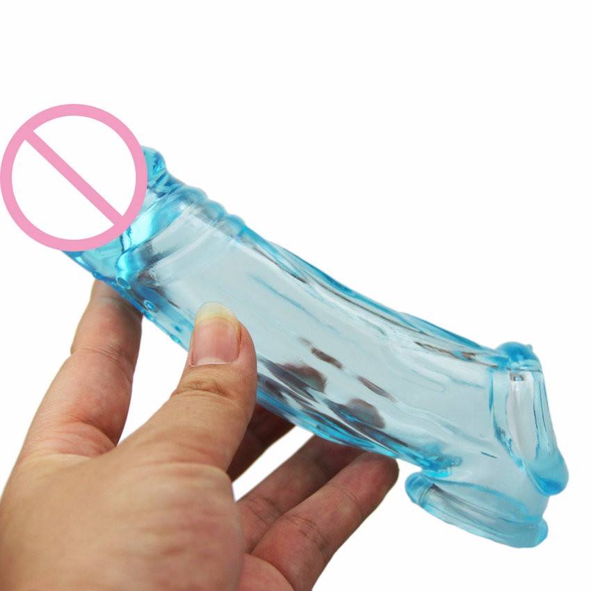 Reusable Penis Сovers For Men Adult Products cb5feb1b7314637725a2e7: Black|Blue|Flesh|Pink|Transparent|Transparent Black|Violet