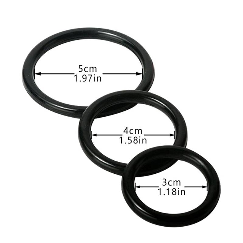 Set of 3 Black Men’s Penis Rings Adult Products