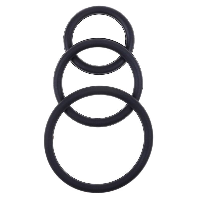 Set of 3 Black Men's Penis Rings