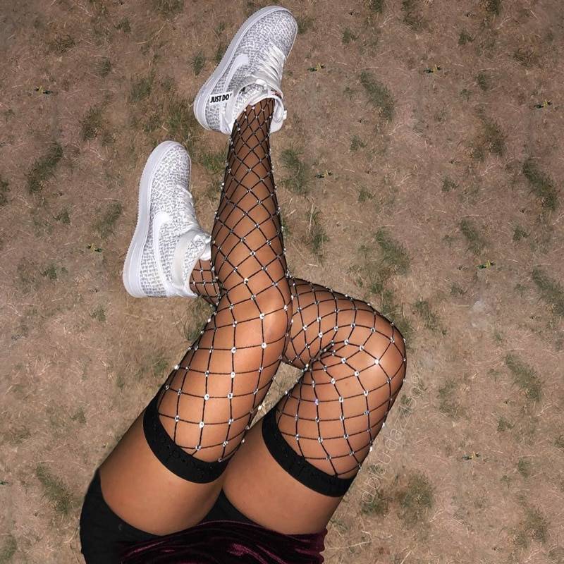Sexy Crystal High Stockings