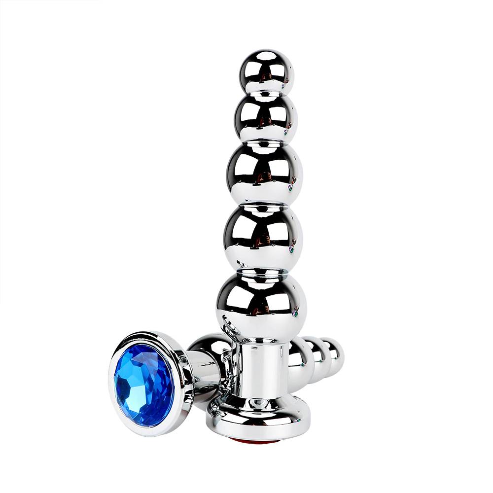 Stainless Steel Anal Beads Plug Adult Products cb5feb1b7314637725a2e7: Blue|Green|Purple|Red