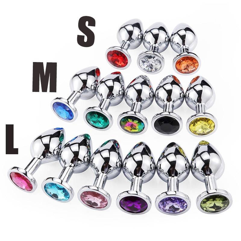Stainless Steel and Crystal Anal Plug Adult Products cb5feb1b7314637725a2e7: Black-L|Black-M|Black-S|Blue-L|Blue-M|Blue-S|Green-L|Green-M|Green-S|Pink-L|Pink-M|Pink-S|Purple-L|Purple-M|Purple-S|Rainbow-L|Rainbow-M|Rainbow-S|Red-L|Red-M|Red-S|White-L|White-M|White-S