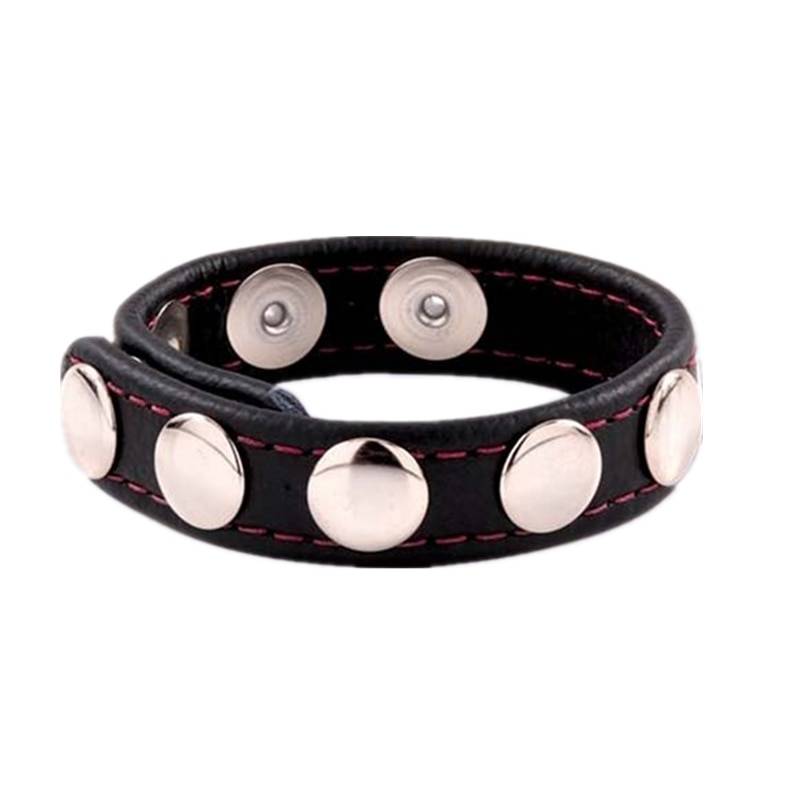 Studded Leather Cock Ring Set Adult Products