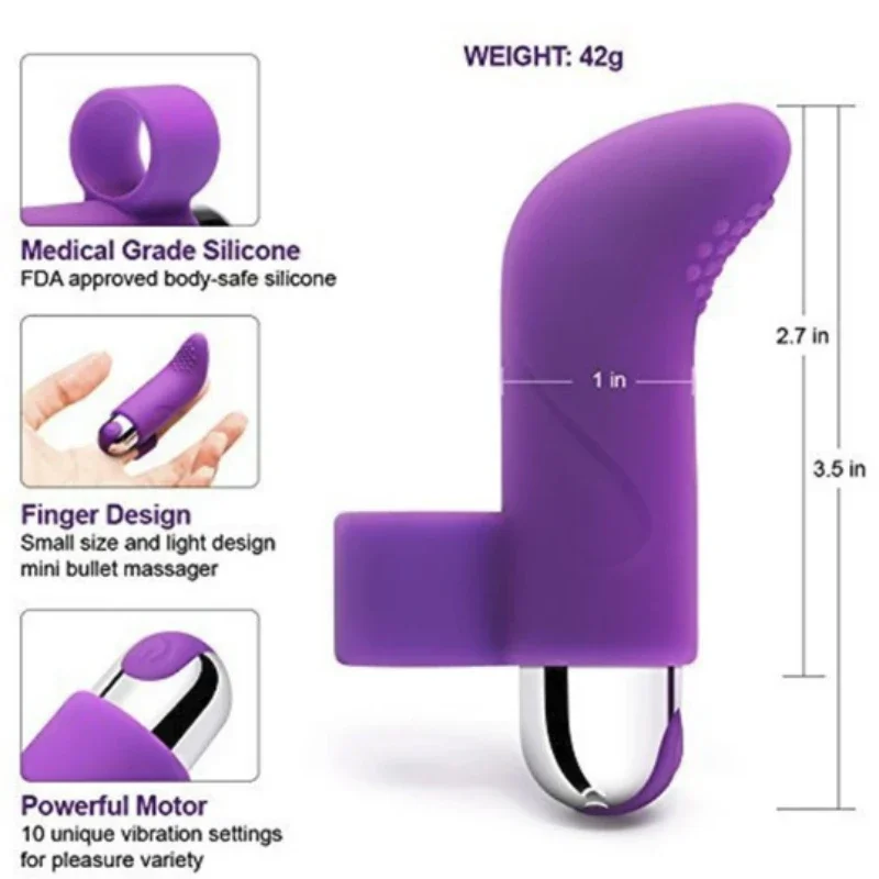 10 Modes Finger Vibrator Clitoris Massage G Spot Stimulation Rechargeable Vibrating Egg Sex Toys For Women Masturbation Sex Toys For Women cb5feb1b7314637725a2e7: Purple|Red