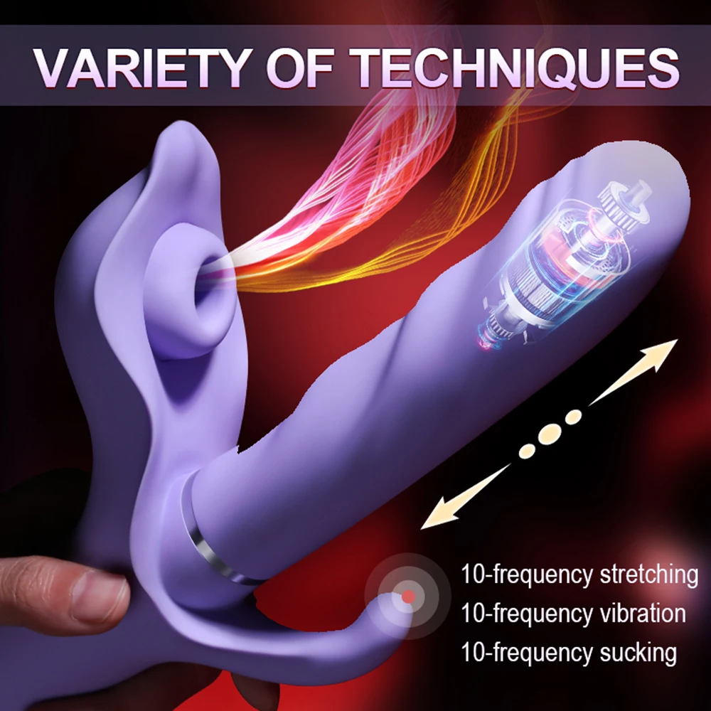 10 Modes Telescopic Vibrators For Women Clitoris Stimulator Anal Plug Vagina Sucker Masturbator Mute Waterproof Adult Sex Toys Best Sellers cb5feb1b7314637725a2e7: Purple