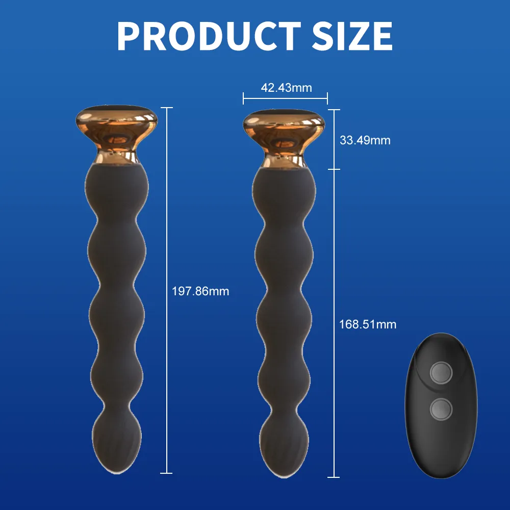 10 Speed Anal Vibrator Anal Beads Prostate Massage Dual Motor Butt Plug Stimulator Remote Control Vibrator Sex Toy For Men Women Vibrators cb5feb1b7314637725a2e7: no remote|with remote