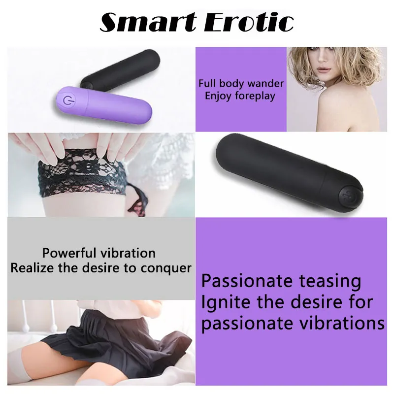 10 Speed Mini Bullet Vibrator for Women Rechargeable Wireless Vibrating Anal Bullet Clitoral Stimulator Dildo for Adult Sex Toys Sex Toys For Women cb5feb1b7314637725a2e7: Black|Purple