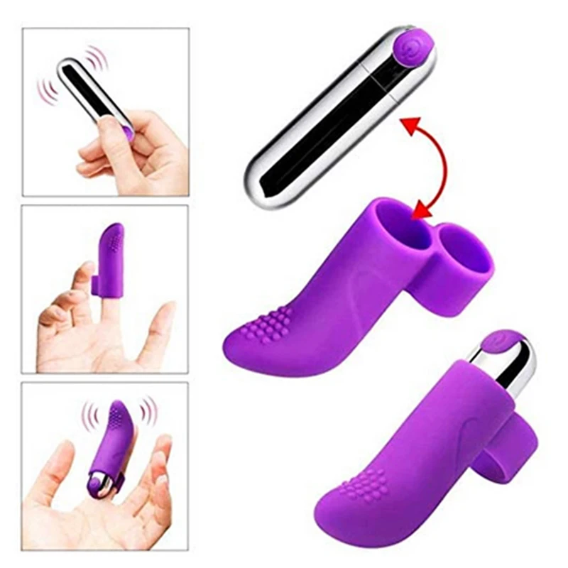 10 Speeds USB Charging Finger Vibrators Clitoris Stimulation Silicone Sex Toys For Women Massage Vibrating Adult Sex Product Vibrators cb5feb1b7314637725a2e7: Purple