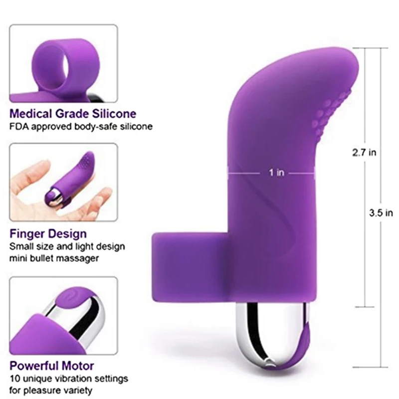 10 Speeds USB Charging Finger Vibrators Clitoris Stimulation Silicone Sex Toys For Women Massage Vibrating Adult Sex Product Vibrators cb5feb1b7314637725a2e7: Purple