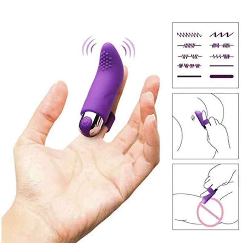 10 Speeds USB Charging Finger Vibrators Clitoris Stimulation Silicone Sex Toys For Women Massage Vibrating Adult Sex Product Vibrators cb5feb1b7314637725a2e7: Purple