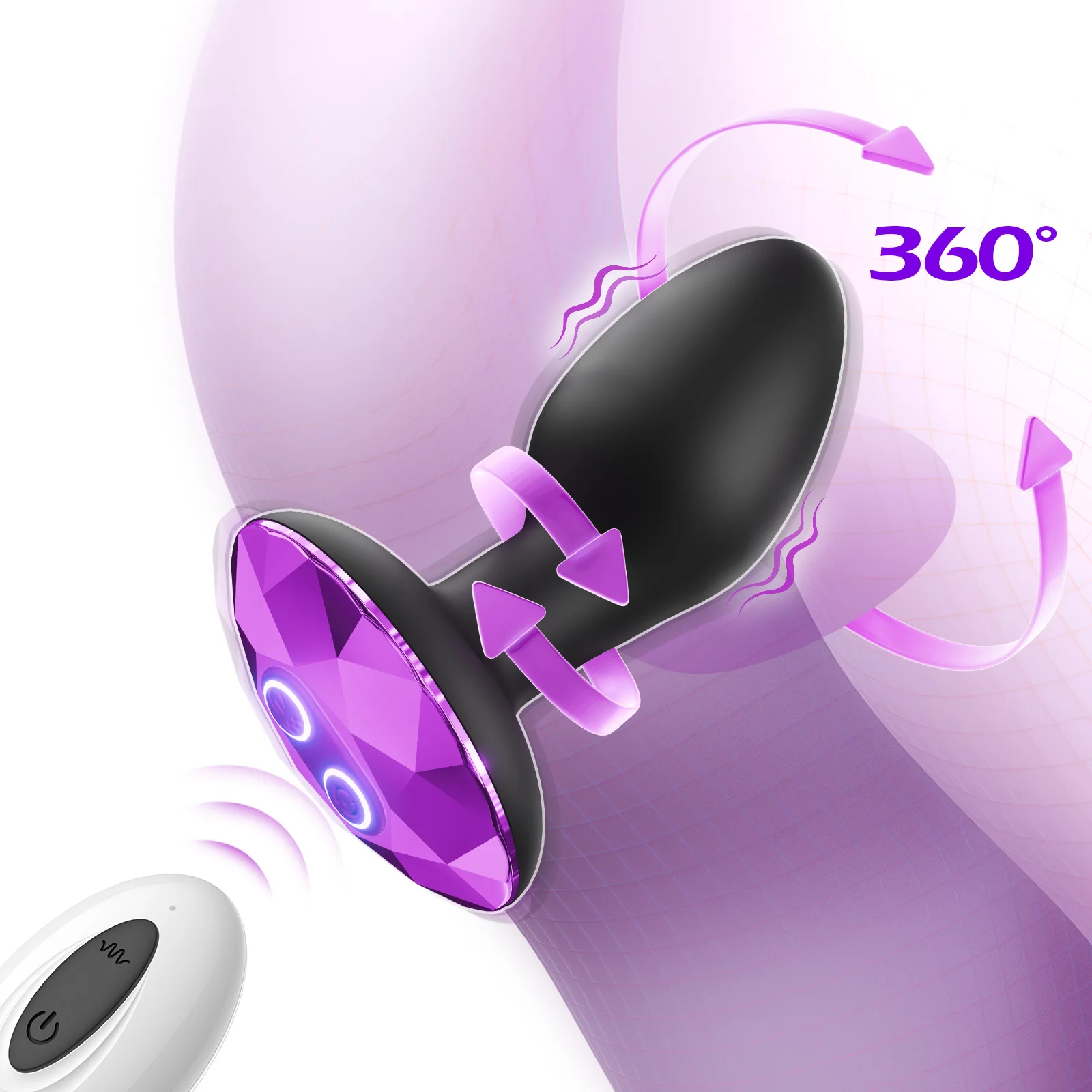 360 Rotation Anal Plug Vibrator Butt Plug with Remote Control Men Prostate Massager Buttplug Adult Sex Toy for Women Men Gay Sex Toys For Couple 1ef722433d607dd9d2b8b7: China