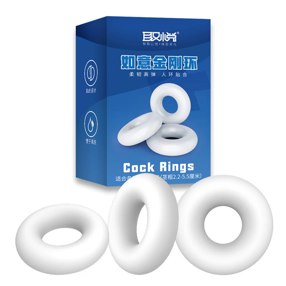 3pcs Penis Cock Rings Adult Goods For Men 18+ Delay Ejaculation Adult Sex Toys Multifunction For Beginners Long Lasting Cockring Sex Toys For Couple cb5feb1b7314637725a2e7: 3pcs