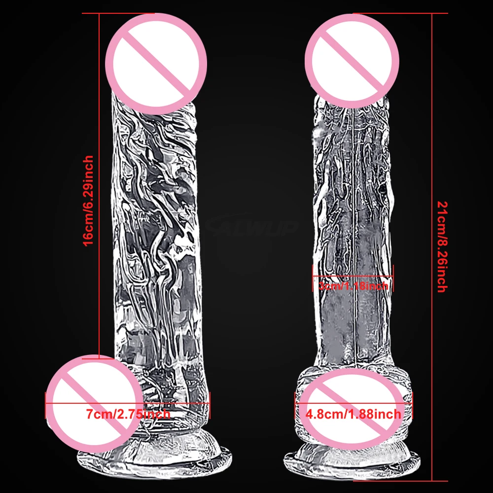 4 Sizes Transparent Soft Jelly Dildo Realistic Fake Dick Penis Sucker Butt Plug Sex Toys for Woman Men Vagina Anal Sex Toys Sex Toys For Women cb5feb1b7314637725a2e7: JY04-110g-TR|JY04-165g-TR|JY04-230g-TR|JY04-70g-TR