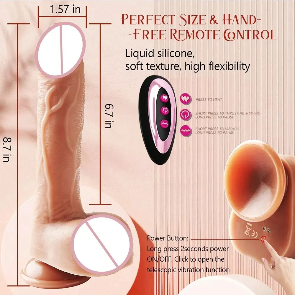 APP Control Thrusting Vibrator Female Masturbation Realistic Heating Vibrating Dildo Sex Toy Anal Clitoral G-spot Stimulation Dildos cb5feb1b7314637725a2e7: APP|APP and Remote|Remote