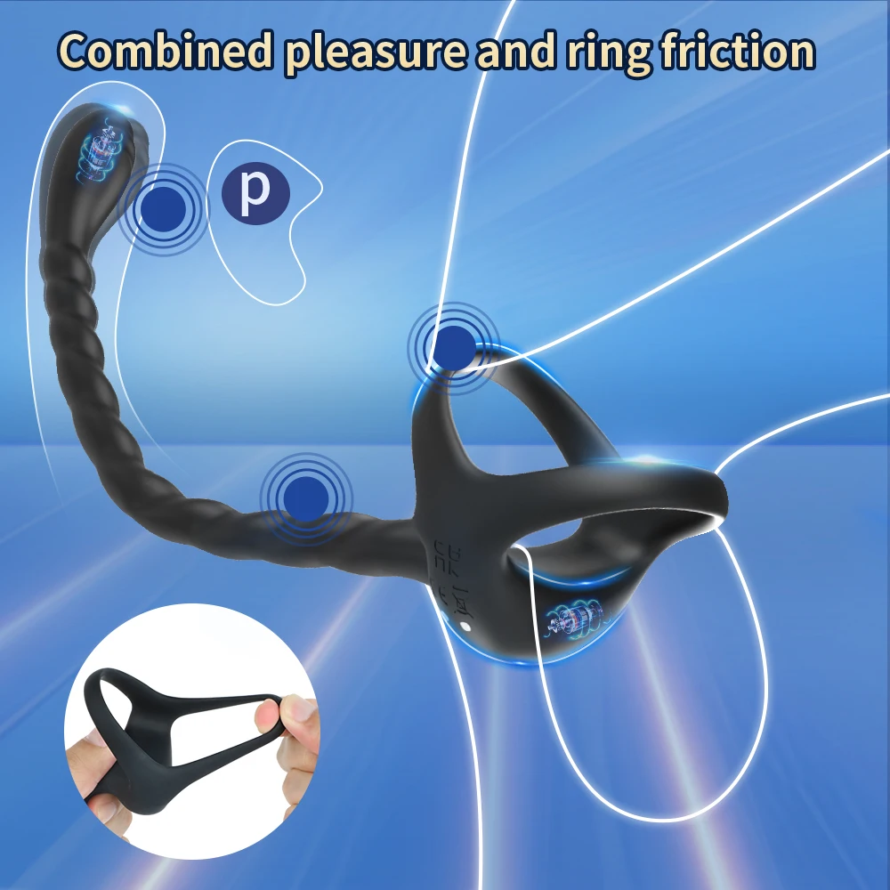APP Remote Penis Ring Anal Plug Vibrators For Men Cock Ring Delay Exerciser Prostate Stimulator Massager Adult Sex Toys for Men Sex Toys For Men cb5feb1b7314637725a2e7: APP Vibrator|Remote Vibrator