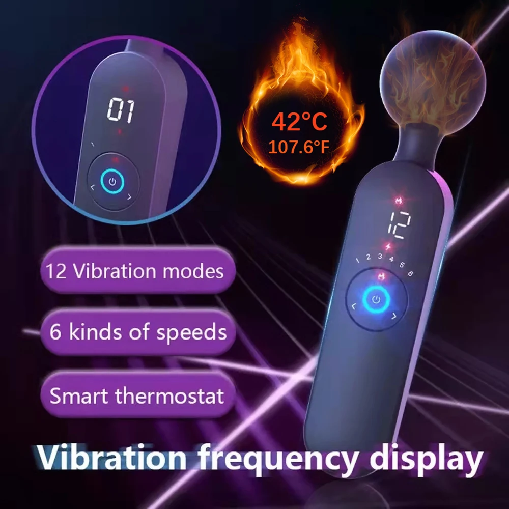 AV Vibrator Female Magic Wand for Women Clitoris Stimulator 12 Modes Heating Powerful Massager Adults Goods Sex Toys for Womans Vibrators cb5feb1b7314637725a2e7: A lot of ability|A lot of ability Box|Only vibration|Only vibration Box