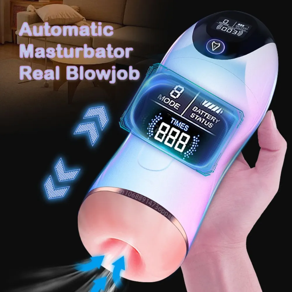 Automatic Male Masturbator Cup Sucking Vibration Blowjob Real Vagina Pocket Pussy Penis Oral Sex Machine Adult Sex Toys For Men Sex Toys For Women cb5feb1b7314637725a2e7: White