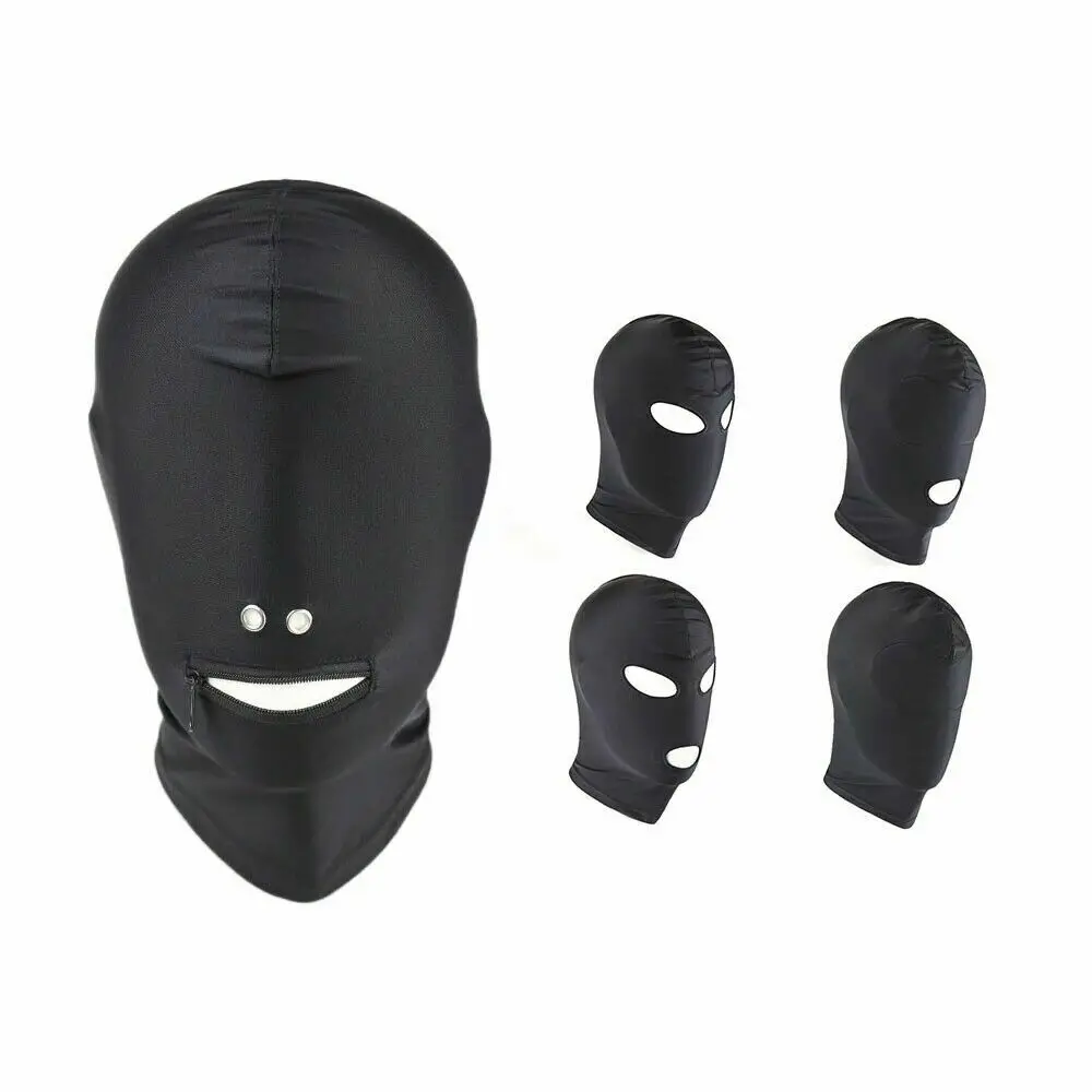 BDSM Mask Open Mouth Eye Hood Party Mask Cosplay Slave Headgear Adult Game Bondage Set Sex Toys for Woman Man Sexy Accessory Bondage Gear cb5feb1b7314637725a2e7: A|B|C|D|E|F