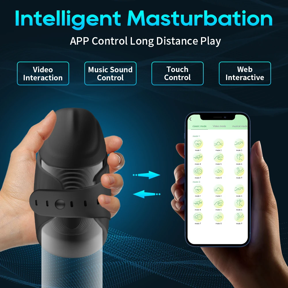 Bluetooth Penis Vibrator for Men Penis Delay Trainer Sex Machine Glans Massager Male Masturbator Sex Toys for Men Adult Goods Vibrators cb5feb1b7314637725a2e7: Men Vibrator