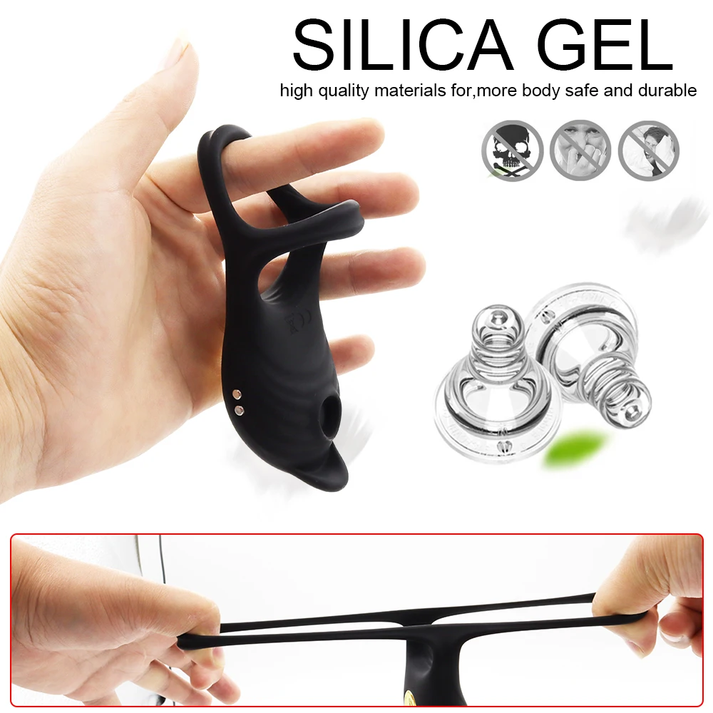 Cock Ring Vibrator for Man with Sucking Function Penis Rings Remote Control Clit Stimulator 5 Vibration Sex Toy for Men Couples Sex Toys For Men 1ef722433d607dd9d2b8b7: China