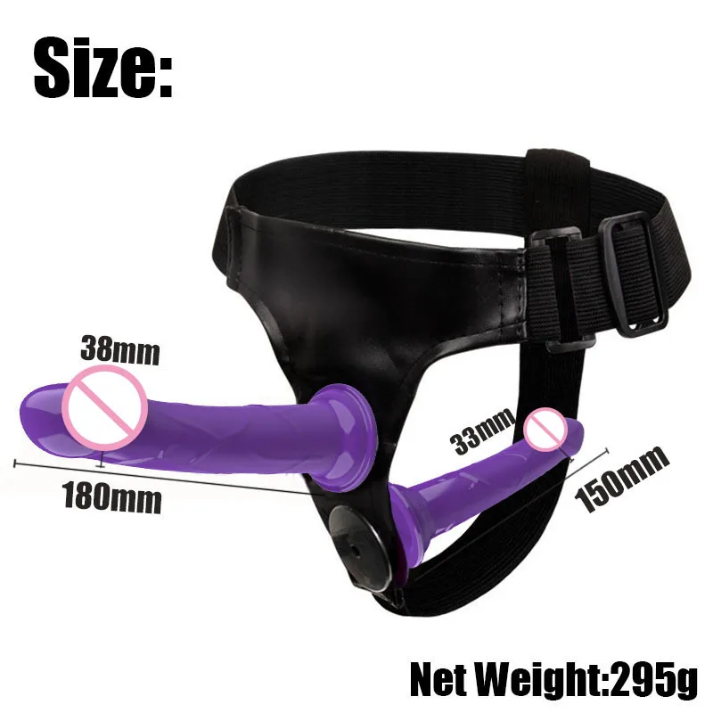 Double Penis Dual Ended Strapon Ultra Elastic Harness Belt Strap On Dildo Adult Sex Toys for Woman Couple Anal Soft Dildo Sex Toys For Lesbians cb5feb1b7314637725a2e7: Black B|Black-A|Flesh A|Flesh B|Purple A|Purple B