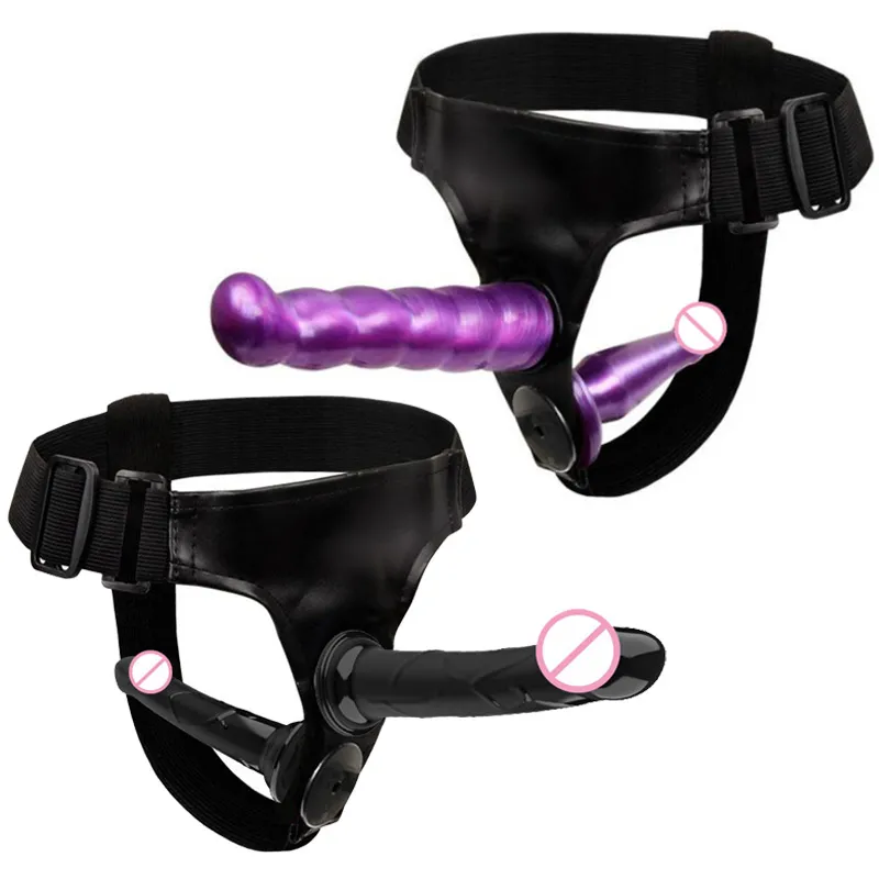 Double Penis Dual Ended Strapon Ultra Elastic Harness Belt Strap On Dildo Adult Sex Toys for Woman Couple Anal Soft Dildo Sex Toys For Lesbians cb5feb1b7314637725a2e7: Black B|Black-A|Flesh A|Flesh B|Purple A|Purple B