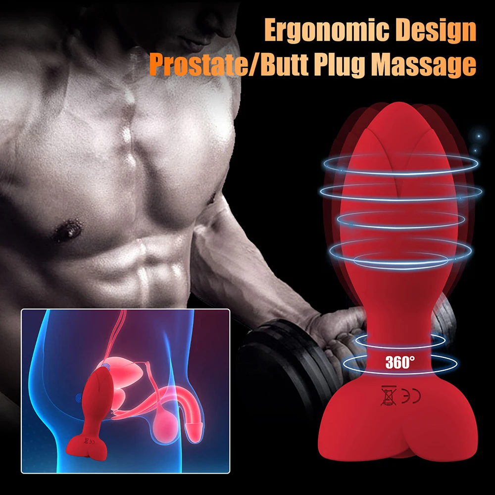 Female Rose Anal Plugs Vibrator APP Bluetooth Control Rotating Vibration Stimulation Prostate Massager Sex Toy for Women Men Gay Trending Now cb5feb1b7314637725a2e7: Black anal plugs|Red anal plugs