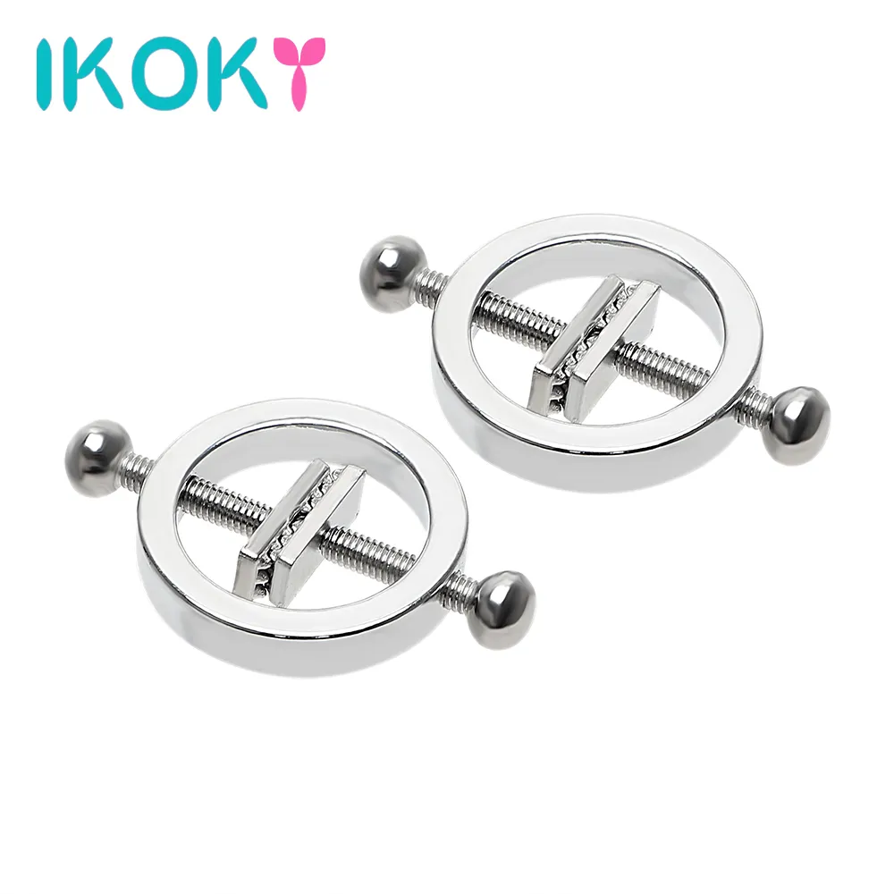 IKOKY 1 Pair Breast Clips Nipple Stimulator Flirting Teasing Sex Toys for Couple Nipple Clamps Adult Games Erotic SM Roleplay Sex Toys For Couple Number of Pieces: One Unit