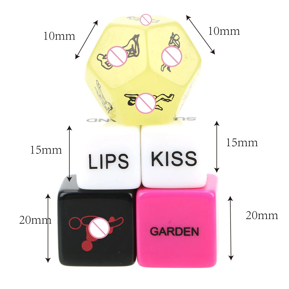 IKOKY Crap Humour Gambling Fun Adult Erotic Love Sex Dice Posture Adult Games Sex Toys for Couple Erotic Toys 12 Sides 5 pcs Sex Games Sexually Suggestive: No