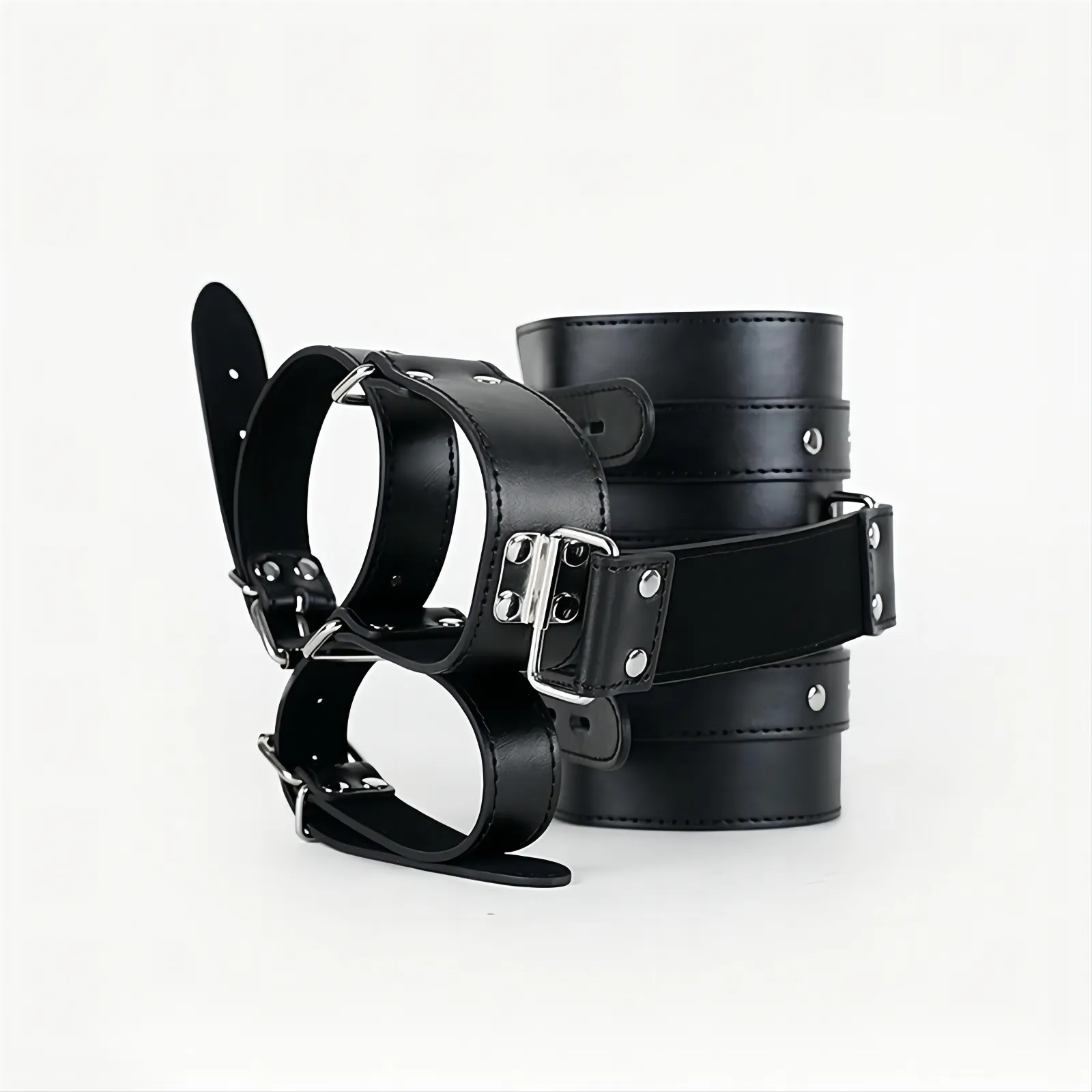 Leather Bondage Handcuffs, BDSM Armbinder Restraint ,Arms Behind Back Straitjacket,Sex Toys For Couples Bondage Gear cb5feb1b7314637725a2e7: BDSM