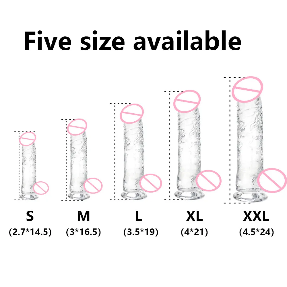 New Realistic Dildos Erotic Jelly Dildo With Super Strong Suction Cup Sex Toys for Woman Men Artificial Penis G-spot Simulation Dildos cb5feb1b7314637725a2e7: Pink XL|Pink XXL|Pink-L|Pink-M|Pink-S|Transparent L|Transparent M|Transparent S|Transparent XL|Transparent XXL