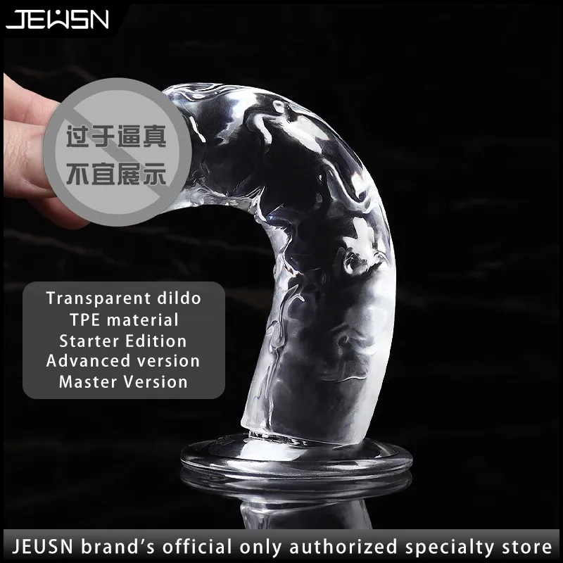 New Realistic Dildos Erotic Jelly Dildo With Super Strong Suction Cup Sex Toys for Woman Men Artificial Penis G-spot Simulation Dildos cb5feb1b7314637725a2e7: L 19cm X 4.3cm|M 16cm X 3.8cm|S 13cm X 3.3cm