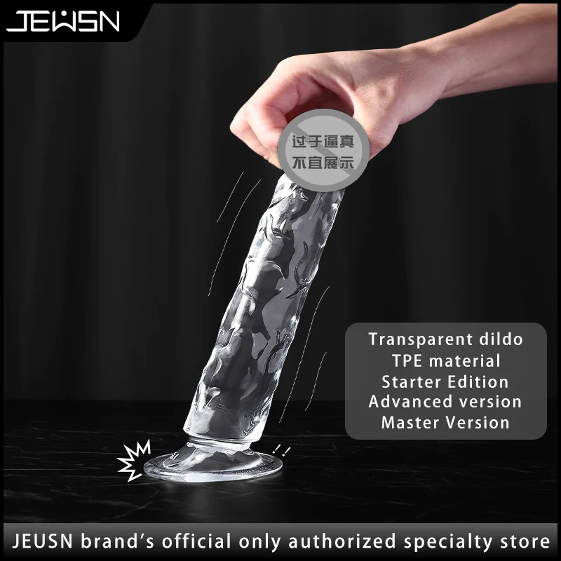 New Realistic Dildos Erotic Jelly Dildo With Super Strong Suction Cup Sex Toys for Woman Men Artificial Penis G-spot Simulation Dildos cb5feb1b7314637725a2e7: L 19cm X 4.3cm|M 16cm X 3.8cm|S 13cm X 3.3cm