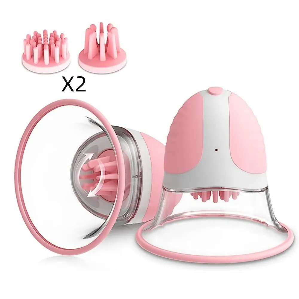 Nipple Toy Clamps,Strong Sucking Stimulator Massager with 10 Vibrator Rotation Modes Rechargeable Sex Toys for Women Couples Sex Toys For Women Item Type: Breast-fed Sex Toy