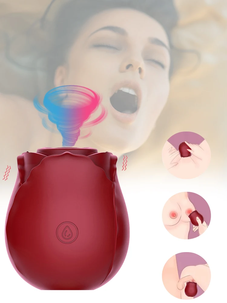 Red Rose Vagina Sucking Vibrator,10 Sucking mode,G Spot Clitoral and sexy nipple Sucking Stimulator,Goddesses sex toys Trending Now cb5feb1b7314637725a2e7: Wine Red