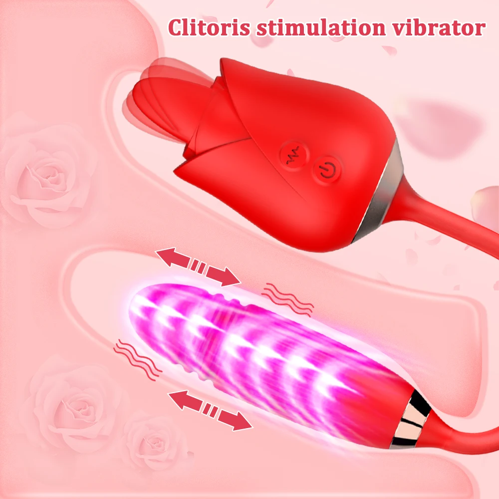 Rose Sex Toy Tongue Licking Clitoris Vibrator for Women G Spot Clitoral Double Stimulation Clitoral Vibrators Trending Now cb5feb1b7314637725a2e7: Pink|Purple|Red|VS1|VS2