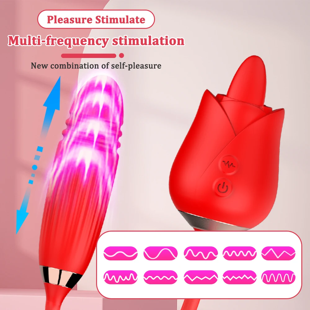 Rose Sex Toy Tongue Licking Clitoris Vibrator for Women G Spot Clitoral Double Stimulation Clitoral Vibrators Trending Now cb5feb1b7314637725a2e7: Pink|Purple|Red|VS1|VS2