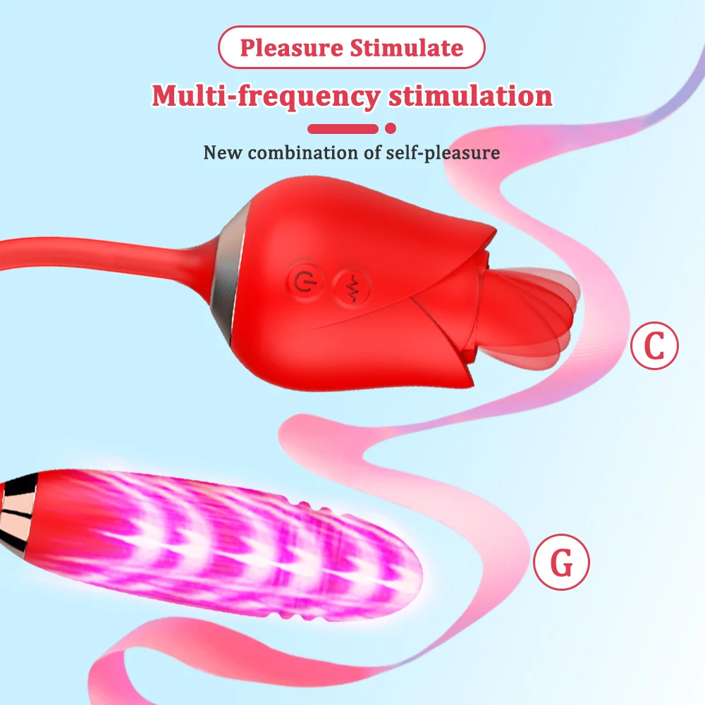 Rose Sex Toy Tongue Licking Clitoris Vibrator for Women G Spot Clitoral Double Stimulation Clitoral Vibrators Trending Now cb5feb1b7314637725a2e7: Pink|Purple|Red|VS1|VS2