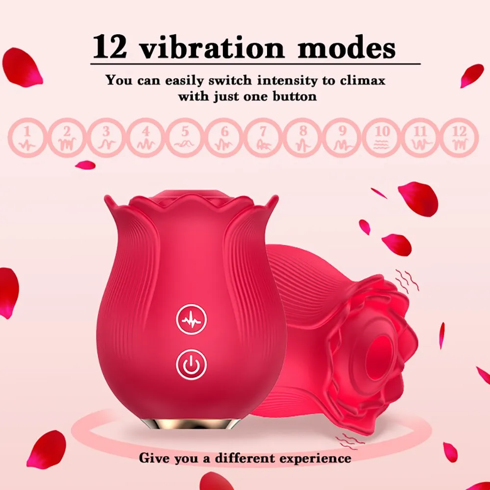 Rose Toy Dildo Thrusting Vibrator for Women Egg Clitoris Sucker Stimulator Tongue Licking Wiggle Adults Goods Sucking Sex Female Sex Toys For Women cb5feb1b7314637725a2e7: Style 1 - Purple|Style 1 - Rose red|Style 2|Style 3