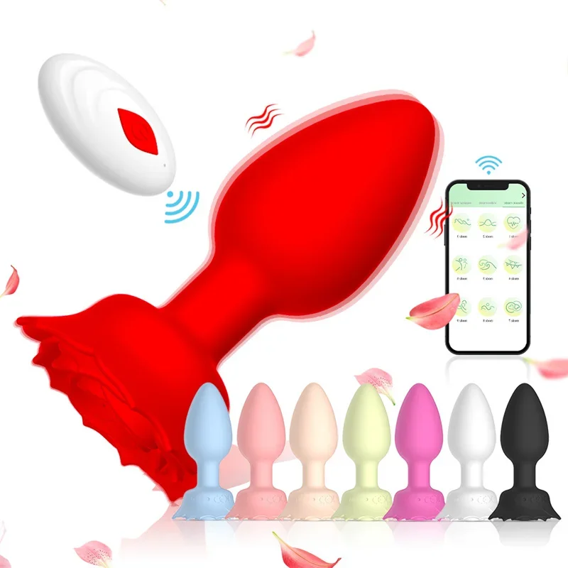 Silicone Anal Butt Plug Rose Vibration Adult Toys 10 Modes Anal Plug Masturbatio for Couples Women Gay Sexy Toys Adult Games Sex Toys For Lesbians cb5feb1b7314637725a2e7: Black APP|Black remote|Blue APP|Blue remote|Green APP|Green remote|Pink APP|Pink remote|Purple APP|Purple remote|Red APP|Red remote|White APP|White remote