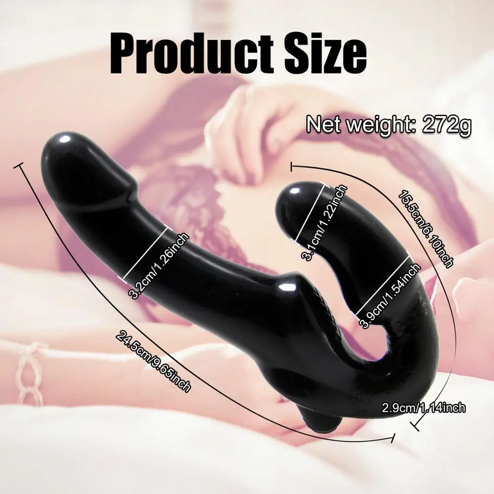 Strapless Strap-on Dildo Vibrator for Couples Strapon For Lesiban Wireless Remote Control Double-heads Vibrator Adult Sex Toys Dildos cb5feb1b7314637725a2e7: Black|Black with Remote|Purple|Purple with Remote