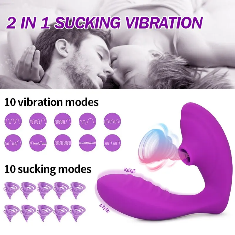 Vagina Sucking Vibrator 10 Speeds Vibrating Sucker Oral Sex Suction Clitoris Stimulator Erotic Sex Toy for Women Sexual Wellness Vibrators cb5feb1b7314637725a2e7: Dark Purple|light purple|Rose Red