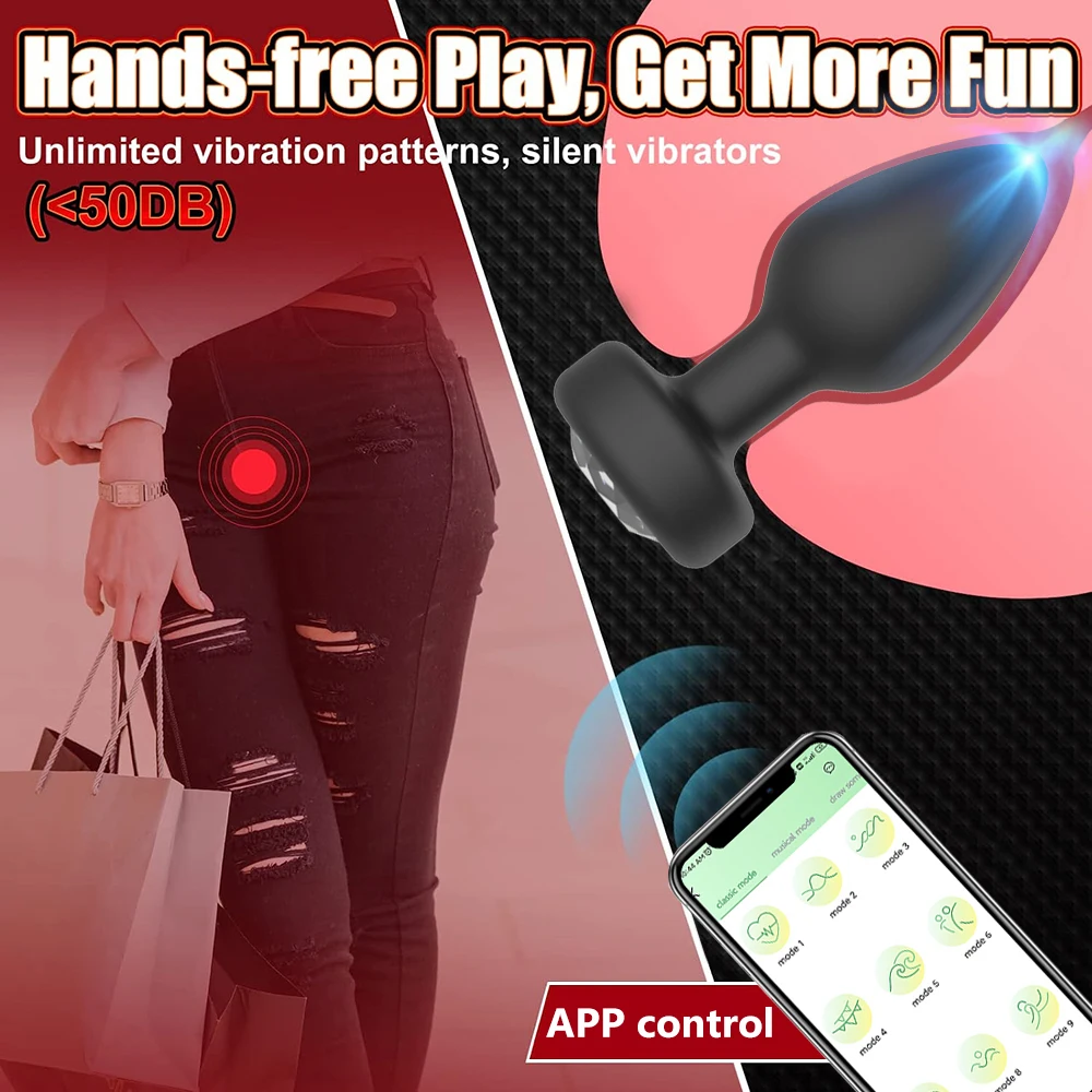 Vibrating Butt Anal Plug APP Control Vibrators Sex Toys for Women Men Silicone Erotic Massager Stimulator Dildo Anal Toys Adults Sex Toys For Women cb5feb1b7314637725a2e7: APP Control M|Remote Control L|Remote Control M
