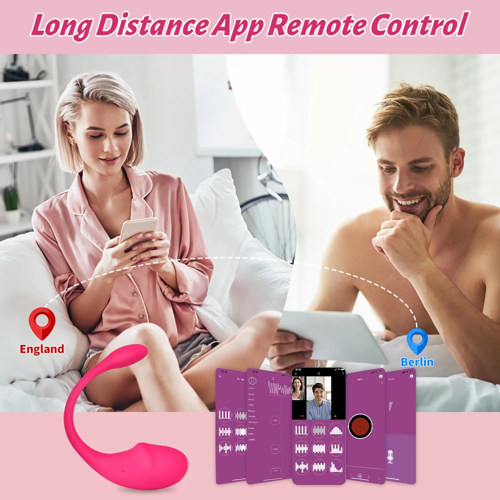 Wireless Sextoy Vibrating Egg Remote Vibrators Powerful App Control G Spot Dildo Vagina Massager Bluetooth For Women Clitoris 18 Sex Toys For Women cb5feb1b7314637725a2e7: APP Vibrator