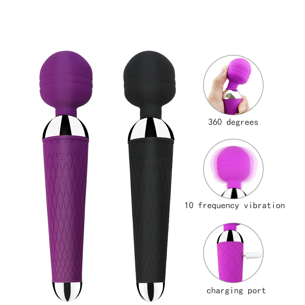 G Spot Dildo Vibrator for Women Magic Wand Waterproof AV Stick Female Vagina Clitoris Massager Sex Toys 18 Adult Erotic Products Vagina Balls cb5feb1b7314637725a2e7: Black|Dark Purple|Pink|Purple