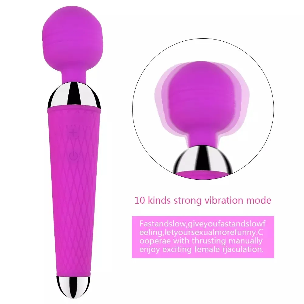 G Spot Dildo Vibrator for Women Magic Wand Waterproof AV Stick Female Vagina Clitoris Massager Sex Toys 18 Adult Erotic Products Vagina Balls cb5feb1b7314637725a2e7: Black|Dark Purple|Pink|Purple