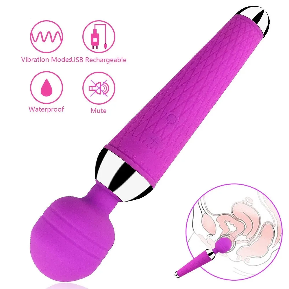 G Spot Dildo Vibrator for Women Magic Wand Waterproof AV Stick Female Vagina Clitoris Massager Sex Toys 18 Adult Erotic Products Vagina Balls cb5feb1b7314637725a2e7: Black|Dark Purple|Pink|Purple