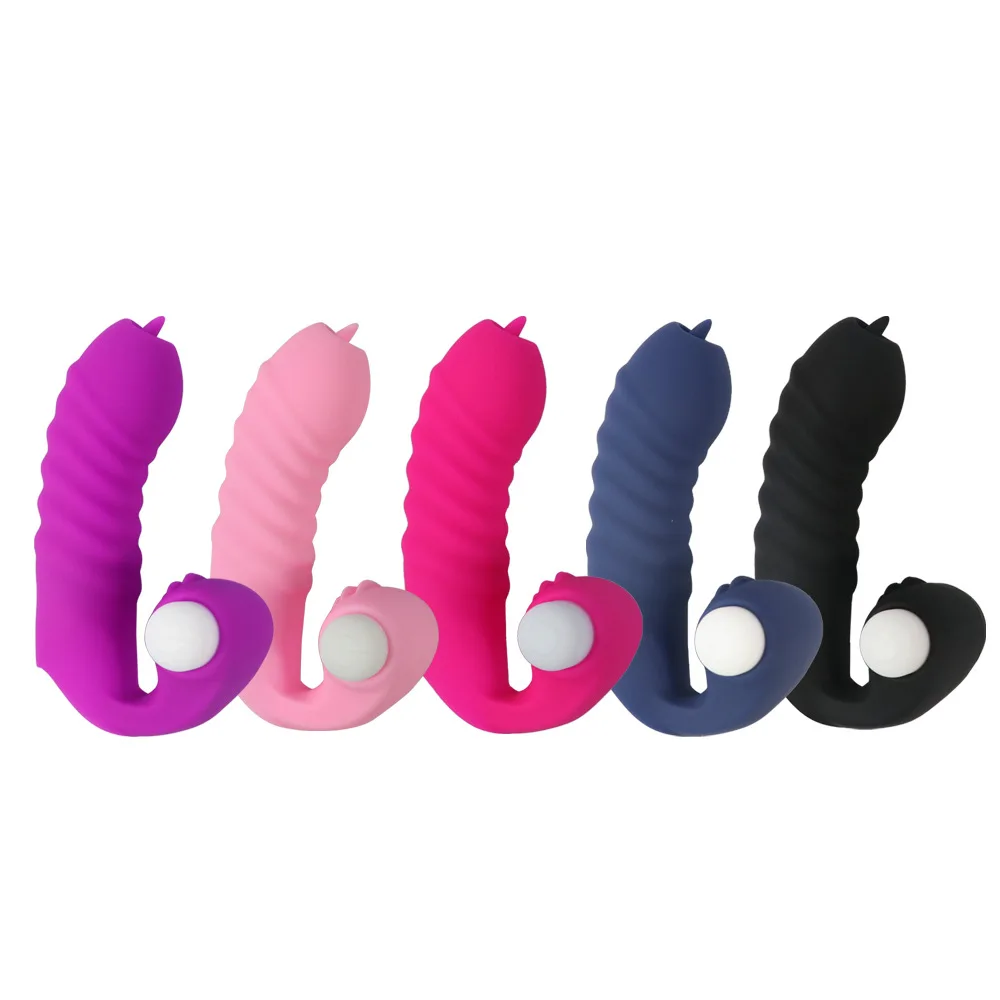 Tongue vibrator G-spot stimulation erotic finger condom couple wear flirting supplies female masturbator sex toys Vagina Balls cb5feb1b7314637725a2e7: Black|Blue|Pink|Purple|Rose Red